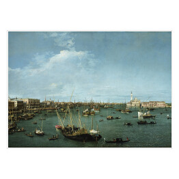 Plakat samoprzylepny Canaletto (Giovanni Antonio Canal) - "Bacino di San Marco, Wenecja" - reprodukcja