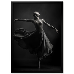 Obraz klasyczny Baletnica. Czarno białe zdjęcie