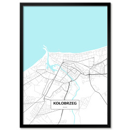 Plakat w ramie Mapa Kołobrzegu 
