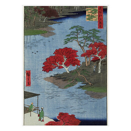 Plakat samoprzylepny Utugawa Hiroshige Autumn at Akiba shrine in Ukiji. Reprodukcja