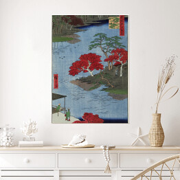 Plakat samoprzylepny Utugawa Hiroshige Autumn at Akiba shrine in Ukiji. Reprodukcja