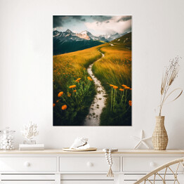 Plakat samoprzylepny Szlak górski krajobraz
