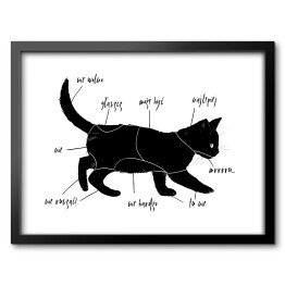 Obraz w ramie Poradnik "Jak głaskać kota?"
