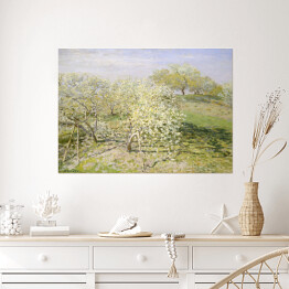 Plakat samoprzylepny Claude Monet Wiosna Kwitnące drzewa owocowe Reprodukcja obrazu