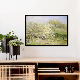 Plakat w ramie Claude Monet Wiosna Kwitnące drzewa owocowe Reprodukcja obrazu