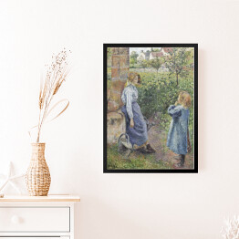 Obraz w ramie Camille Pissarro Kobieta i dziecko przy studni. Reprodukcja