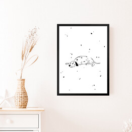 Obraz w ramie Spokojny dalmatyńczyk - ilustracja