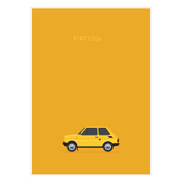 Plakat samoprzylepny Polskie samochody - FIAT 126p