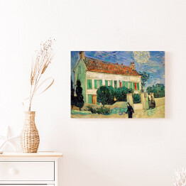 Obraz na płótnie Vincent van Gogh "Biały dom w nocy" - reprodukcja