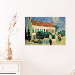 Plakat Vincent van Gogh "Biały dom w nocy" - reprodukcja