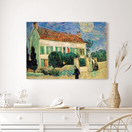 Obraz na płótnie Vincent van Gogh "Biały dom w nocy" - reprodukcja