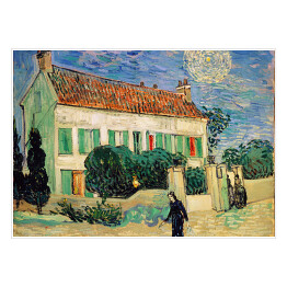 Plakat samoprzylepny Vincent van Gogh "Biały dom w nocy" - reprodukcja