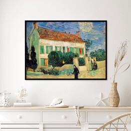 Plakat w ramie Vincent van Gogh "Biały dom w nocy" - reprodukcja