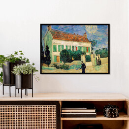 Plakat w ramie Vincent van Gogh "Biały dom w nocy" - reprodukcja