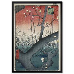 Plakat w ramie Utugawa Hiroshige Plum Park in Kameido. Reprodukcja