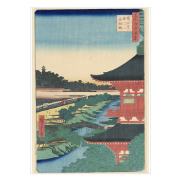 Plakat Utugawa Hiroshige Pagoda of Zojoji Temple, Akabane. Reprodukcja obrazu