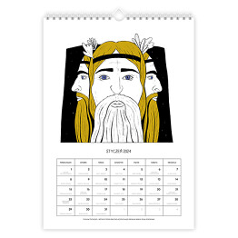 Kalendarz 13-stronicowy Kalendarz ze słowiańskimi bóstwami