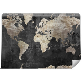 Mapa świata w stylu industrialnym