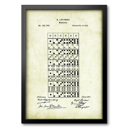 Obraz w ramie B. Louineau - Domino - patenty na rycinach vintage