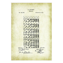 Plakat samoprzylepny B. Louineau - Domino - patenty na rycinach vintage