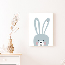 Obraz klasyczny Uroczy uśmiechnięty króliczek - dziecięca dekoracja