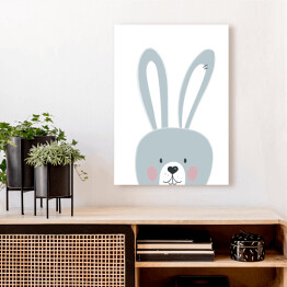 Obraz klasyczny Uroczy uśmiechnięty króliczek - dziecięca dekoracja