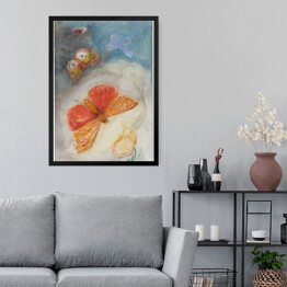Obraz w ramie Odilon Redon Motyle i kwiat. Reprodukcja
