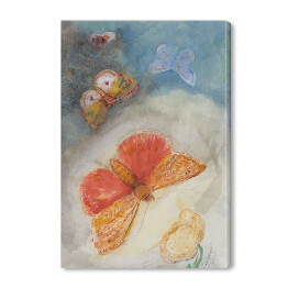 Obraz na płótnie Odilon Redon Motyle i kwiat. Reprodukcja