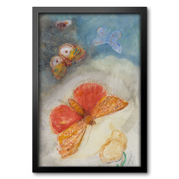 Obraz w ramie Odilon Redon Motyle i kwiat. Reprodukcja