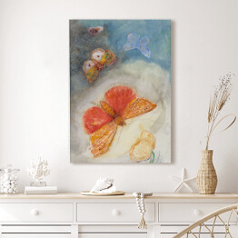 Obraz na płótnie Odilon Redon Motyle i kwiat. Reprodukcja