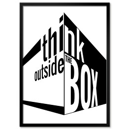 Obraz klasyczny Think outside the box - napis