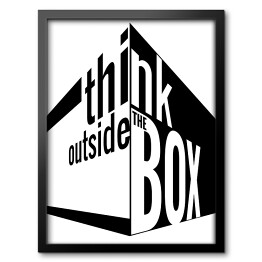 Obraz w ramie Think outside the box - napis