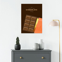 Plakat samoprzylepny "Charlie i fabryka czekolady" - ilustracja