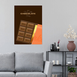 Plakat samoprzylepny "Charlie i fabryka czekolady" - ilustracja