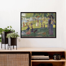 Plakat w ramie Georges Seurat "Niedzielne popołudnie na wyspie Grande Jatte" - reprodukcja