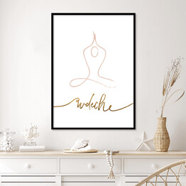 Plakat w ramie Yoga - wdech - ilustracja