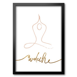 Obraz w ramie Yoga - wdech - ilustracja