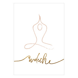 Plakat Yoga - wdech - ilustracja