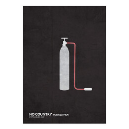 Plakat samoprzylepny "No country for old men" - minimalistyczna kolekcja filmowa