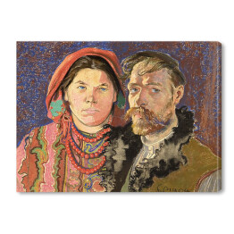 Obraz na płótnie Stanisław Wyspiański "Autoportret z żoną"