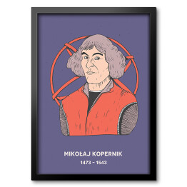 Obraz w ramie Mikołaj Kopernik - znani naukowcy - ilustracja