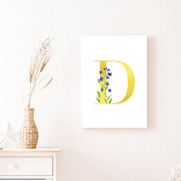 Obraz na płótnie Roślinny alfabet - litera D jak dzwonek