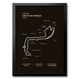Obraz w ramie Circuit De Monaco - Tory wyścigowe Formuły 1