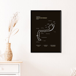 Plakat w ramie Circuit De Monaco - Tory wyścigowe Formuły 1