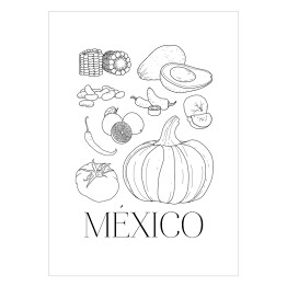 Plakat samoprzylepny Kuchnie świata - kuchnia meksykańska