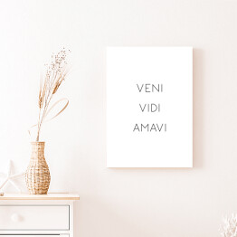 Obraz na płótnie "Veni Vidi Amavi"- typografia