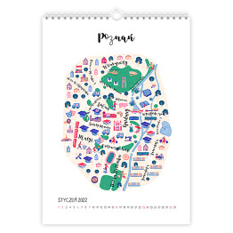 Kalendarz z mapami polskich miast