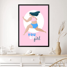 Obraz w ramie "You go girl!" - ilustracja