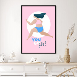 Plakat w ramie "You go girl!" - ilustracja