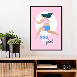 Plakat w ramie "You go girl!" - ilustracja